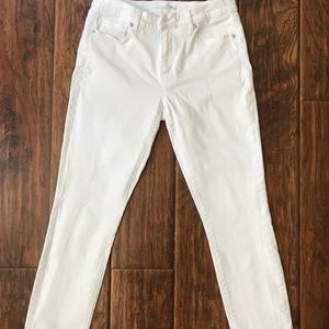 Loft, White Denim Jeans Modern Skinny